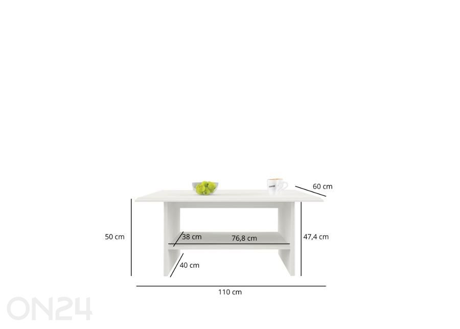 Журнальный стол Tiffany II увеличить размеры