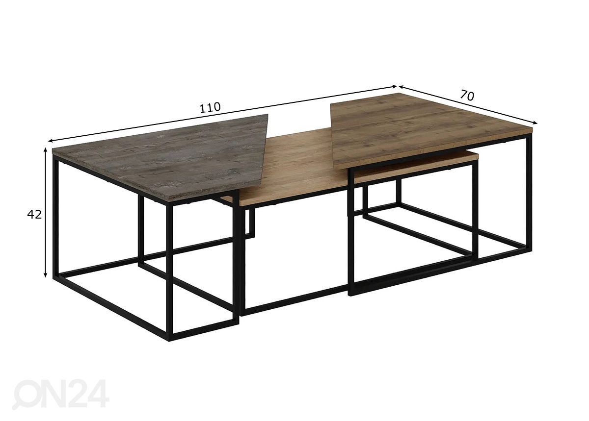 Журнальный стол Titan 110x70 cm увеличить размеры