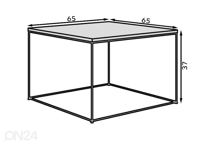 Журнальный стол Visla 65x65 см увеличить размеры