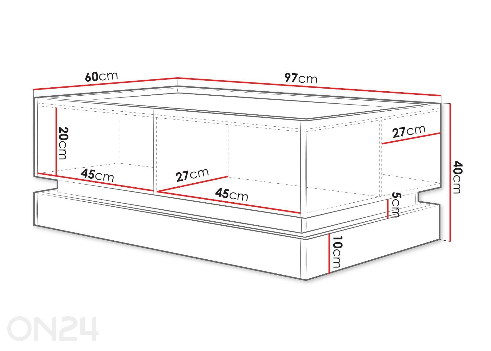 Журнальный стол Zarp увеличить размеры
