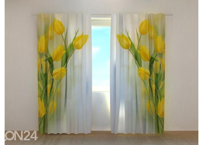 Затемняющая фотоштора Beautiful Yellow Tulips 240x220 см увеличить