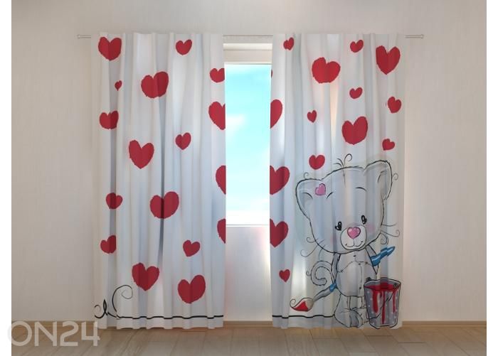 Затемняющая штора Kitten and Hearts 240x220 см увеличить
