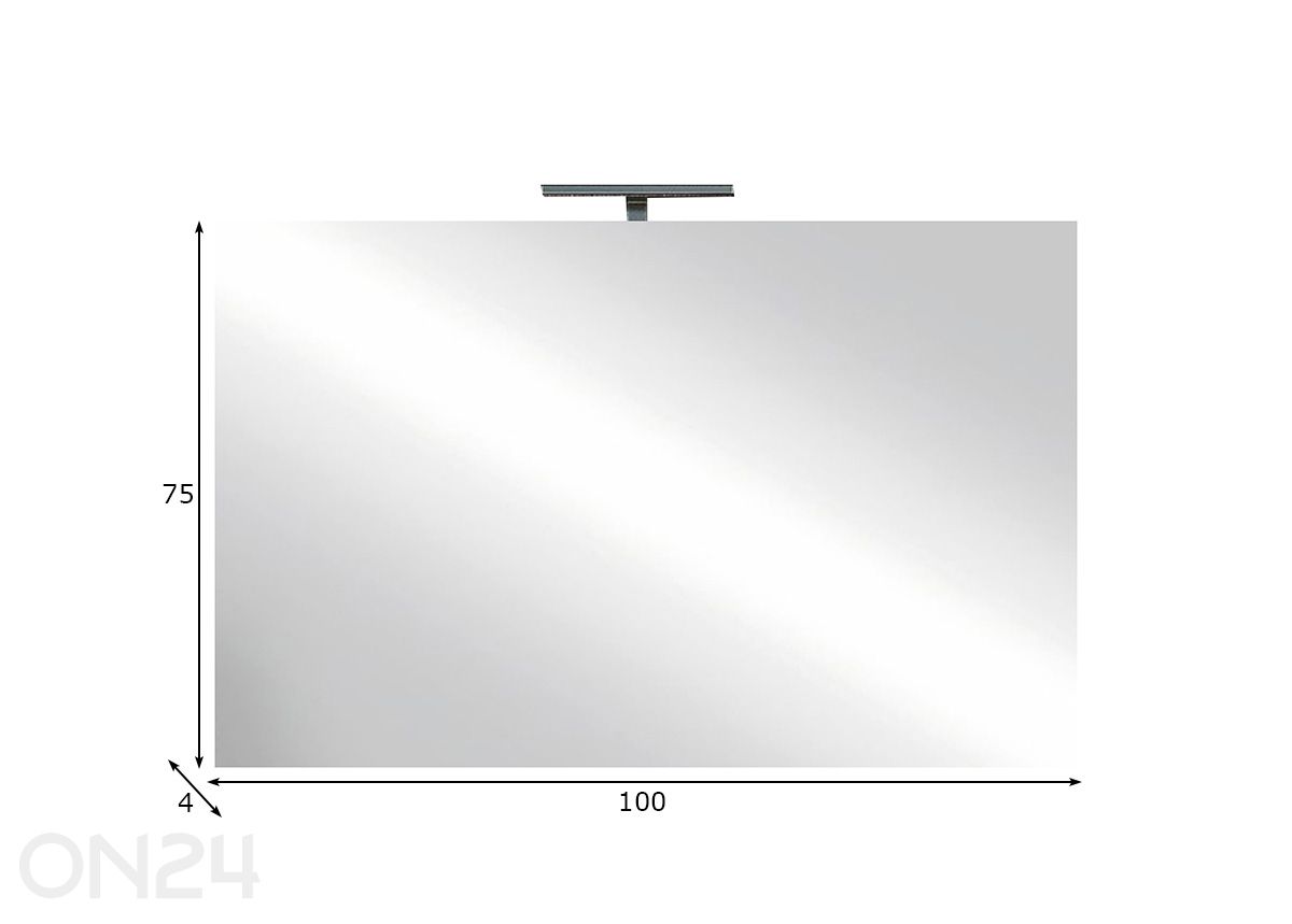 Зеркало с LED-подсветкой Jupiter 100 см увеличить размеры