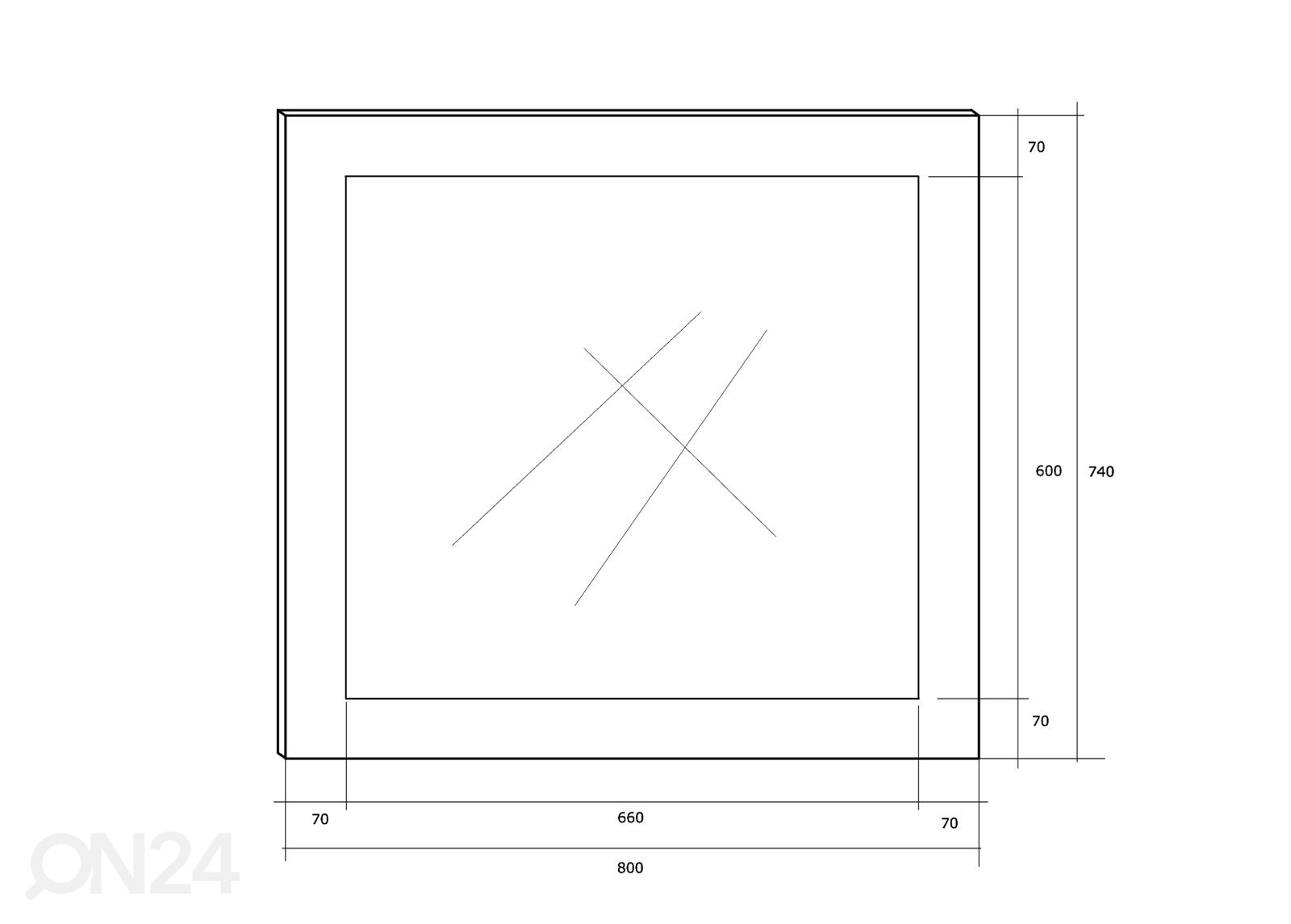 Зеркало Bally 74x80 cm увеличить размеры