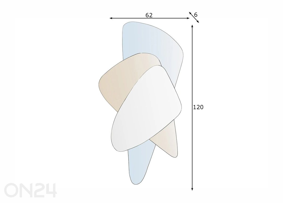 Зеркало Geometric увеличить размеры