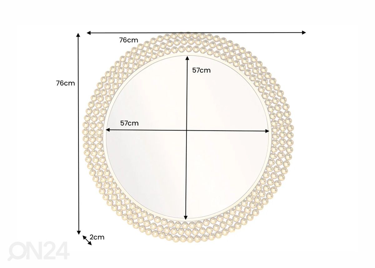 Зеркало Pearl Ø 76 см увеличить размеры