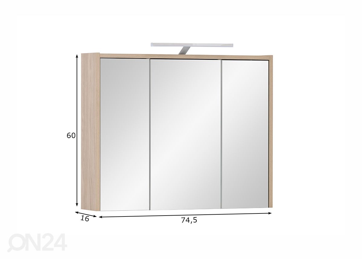 Зеркальный шкаф Elba 74,5 cm увеличить размеры
