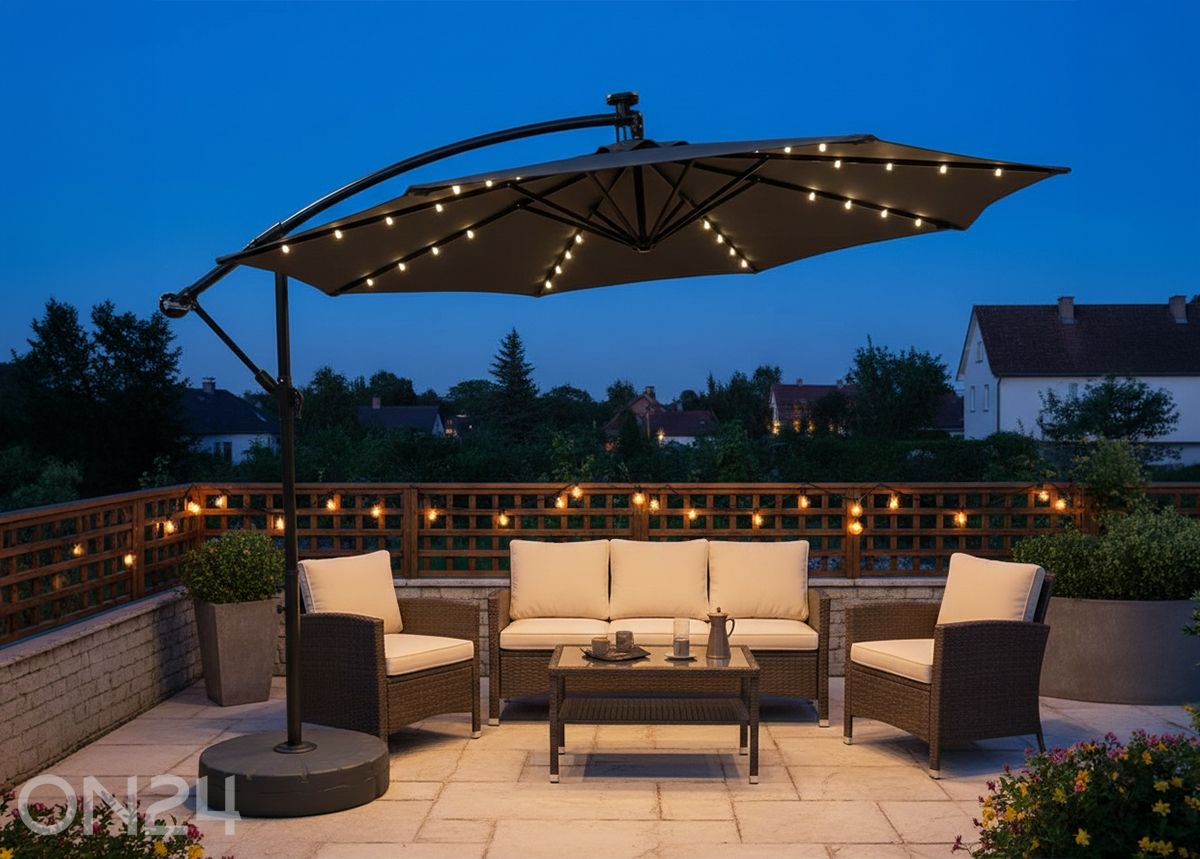 Зонт от солнца Milin + LED Ø 3 м увеличить