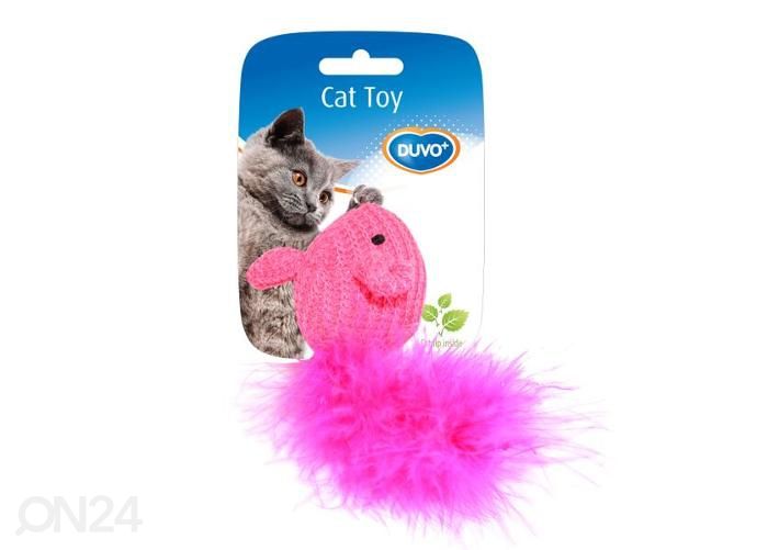 Игрушка для кошек мышка синий / розовый Duvo + увеличить
