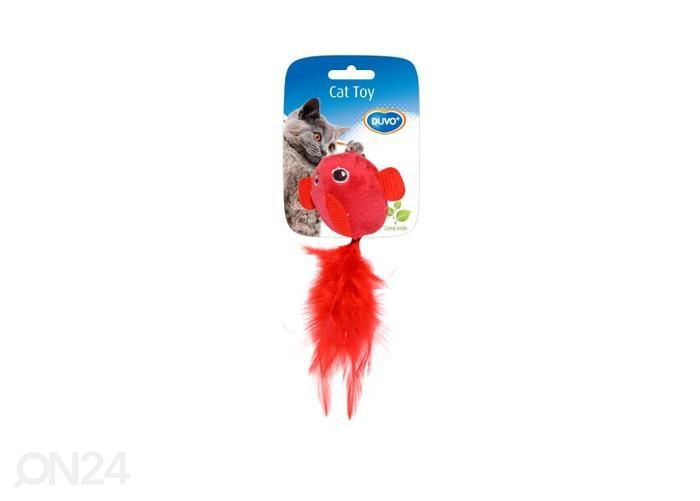 Игрушка для кошек птички 2шт красный / фиолетовый Duvo + увеличить