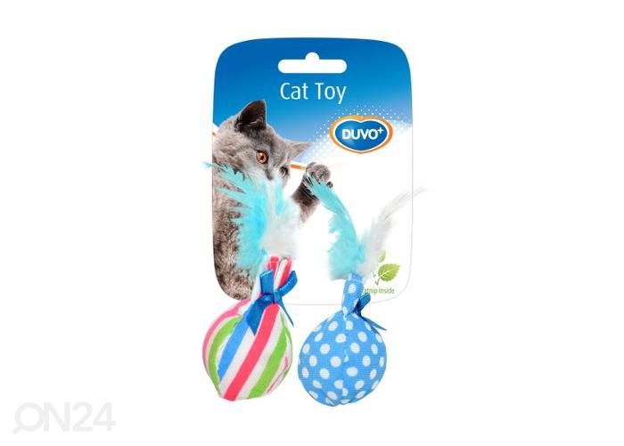 Игрушка для кошек с перьями 2шт Duvo + увеличить