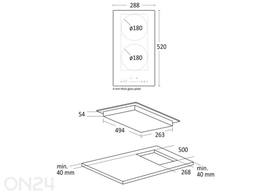 Индукционная варочная панель Scandomestic HOI30P1FLEX увеличить размеры