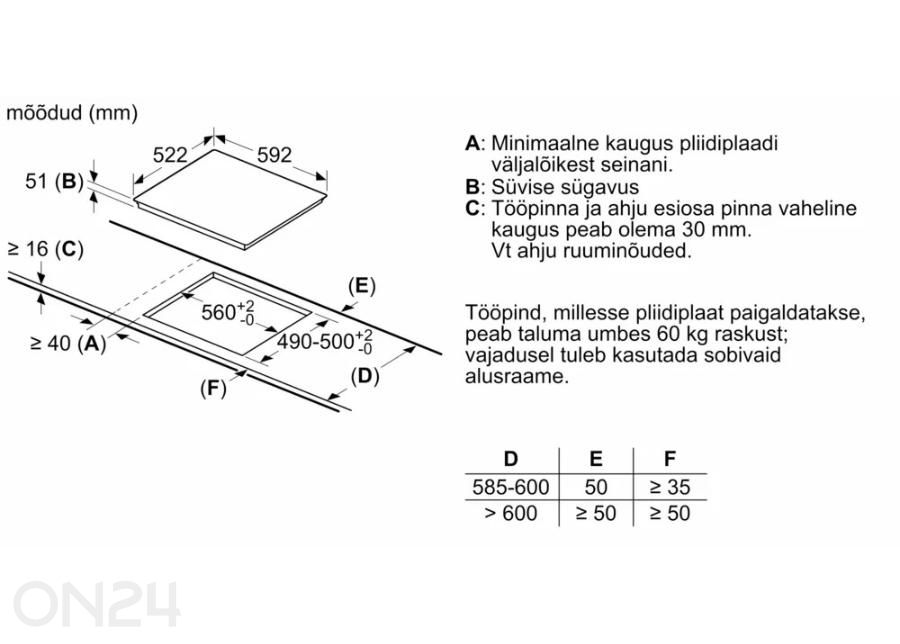 Индукционная варочная поверхность Bosch PIE611BB5E увеличить размеры