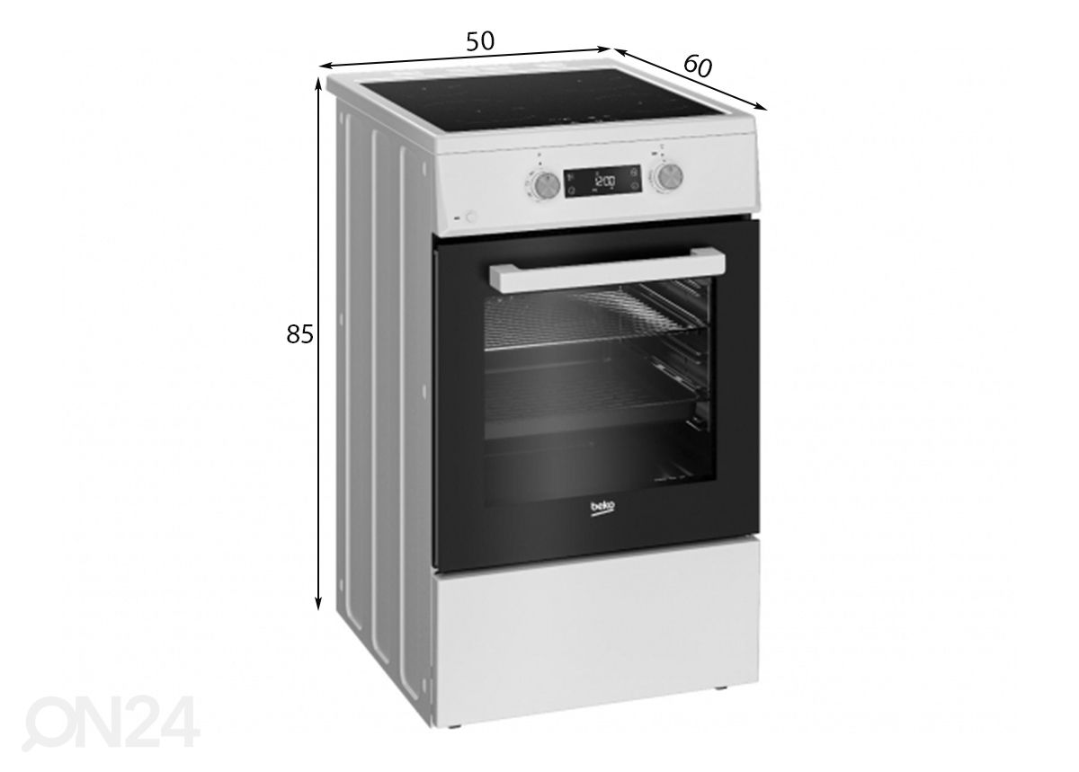 Индукционная плита Beko FSM59305WDT увеличить размеры