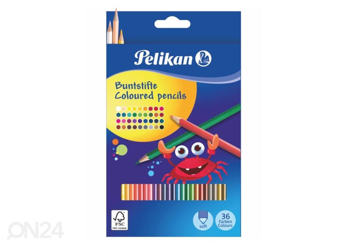 Карандаши цветные 36 цветов Pelikan увеличить