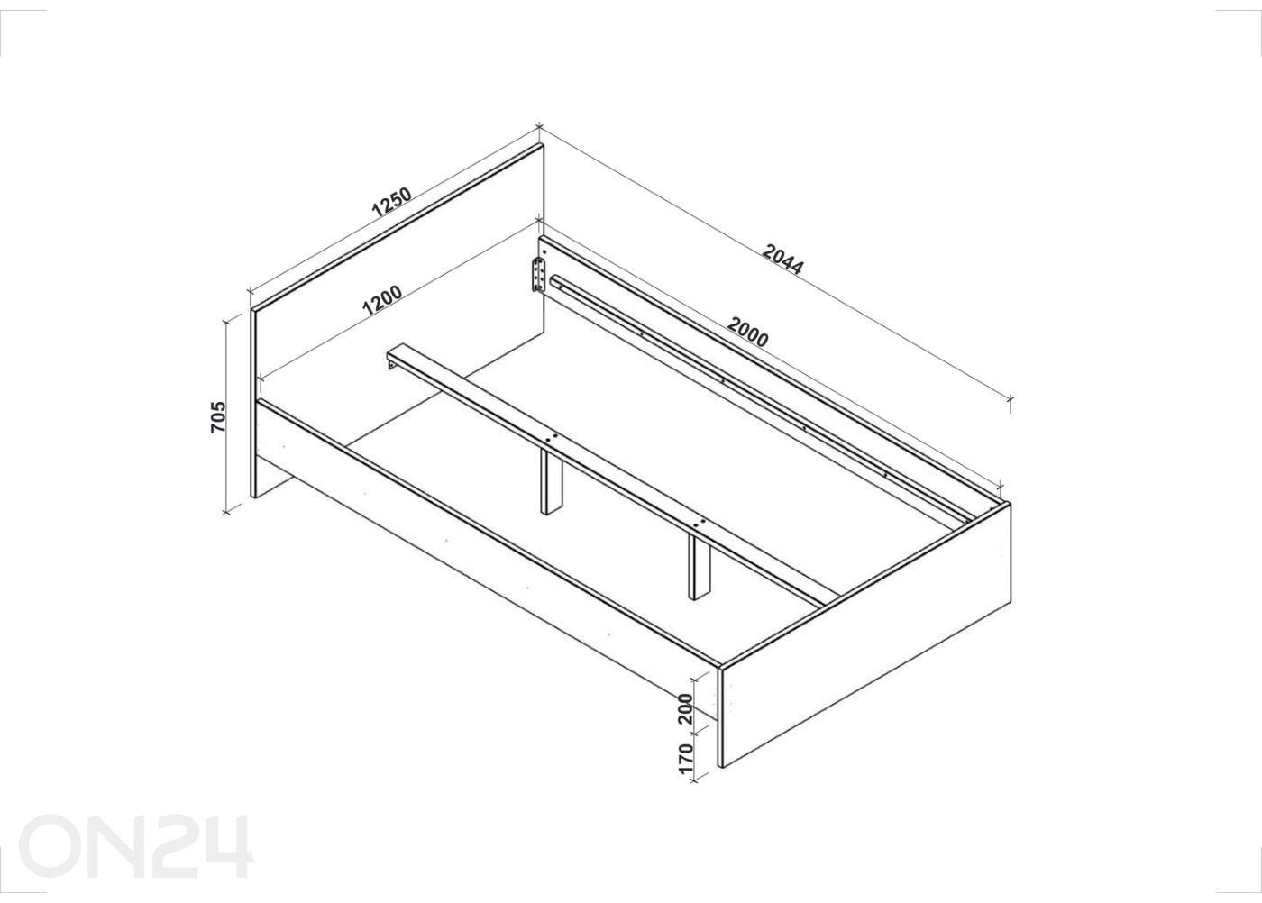 Каркас кровати Lima 120x200 см увеличить размеры