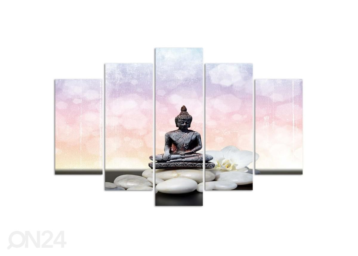 Картина из 5-частей Buddha on a gentle background 150x100 см увеличить