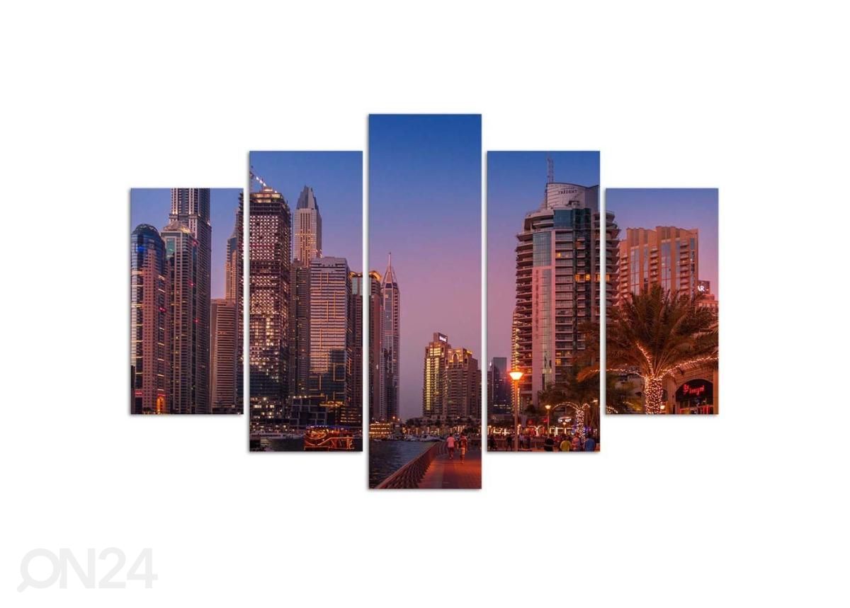 Картина из 5-частей Dubai Evening 150x100 см увеличить