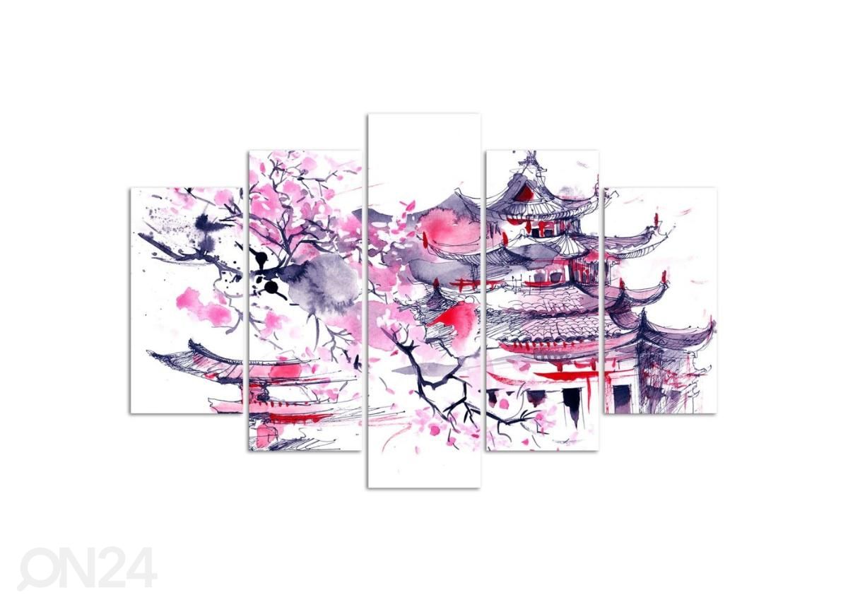 Картина из 5-частей Japanese landscape 150x100 см увеличить