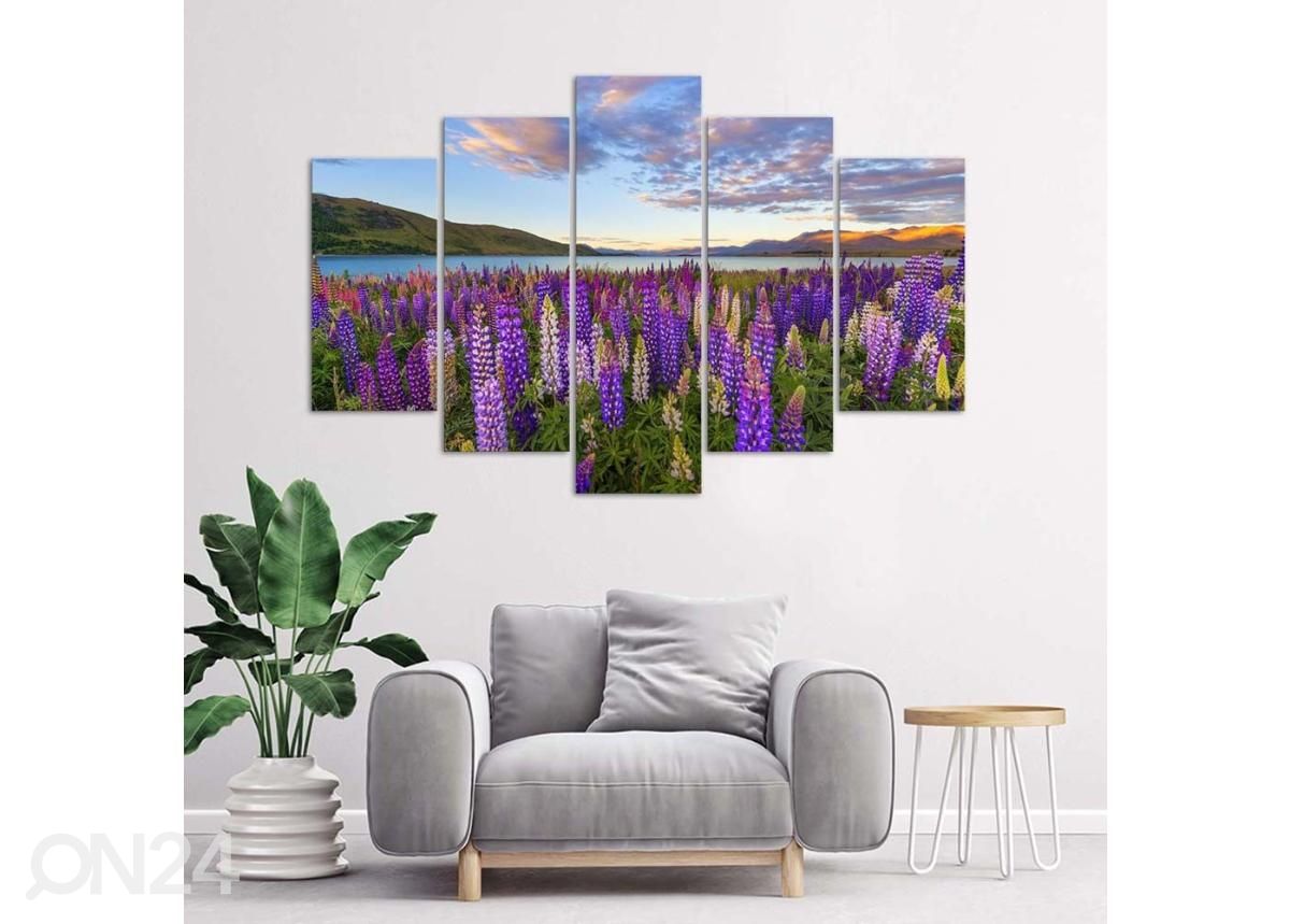 Картина из 5-частей Lavender fragrance 150x100 см увеличить