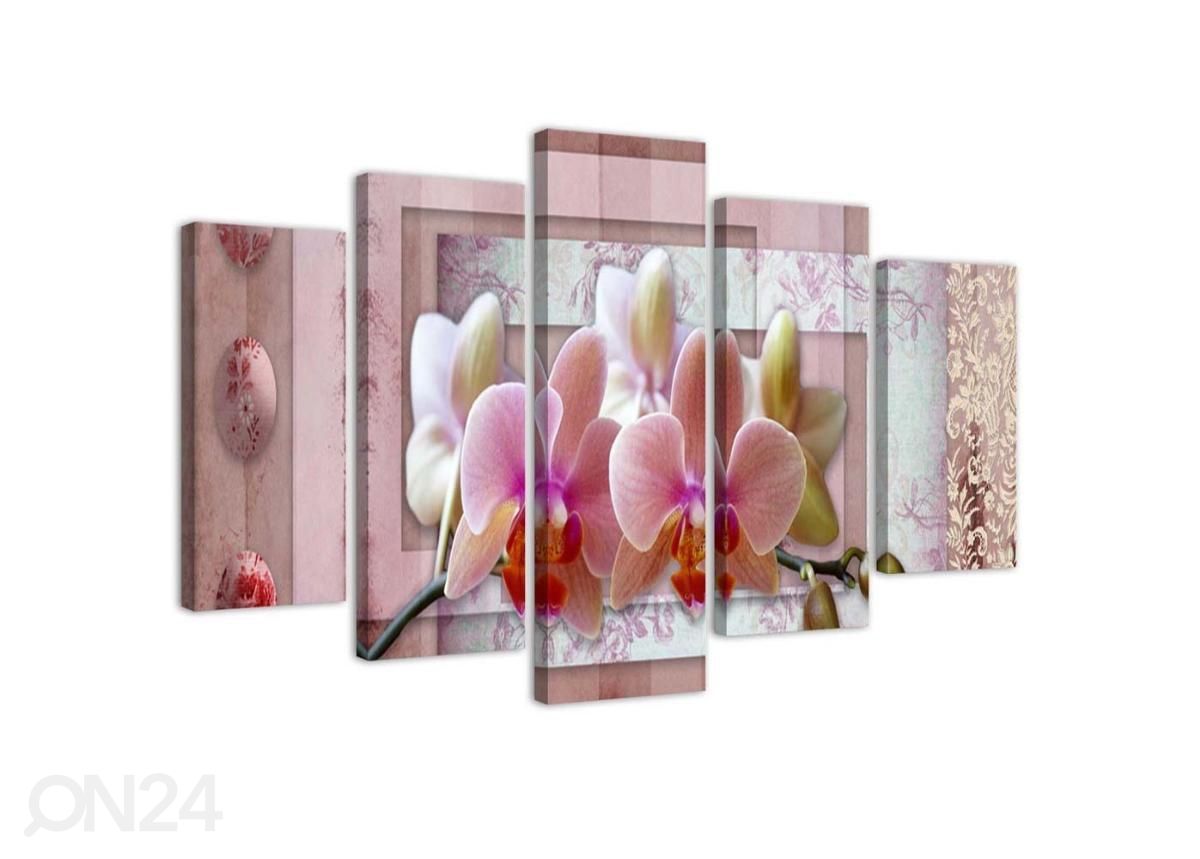 Картина из 5-частей Pink Orchid 100x70 см увеличить