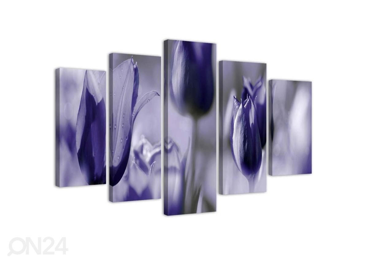 Картина из 5-частей Purple Tulips in the Meadow 150x100 см увеличить