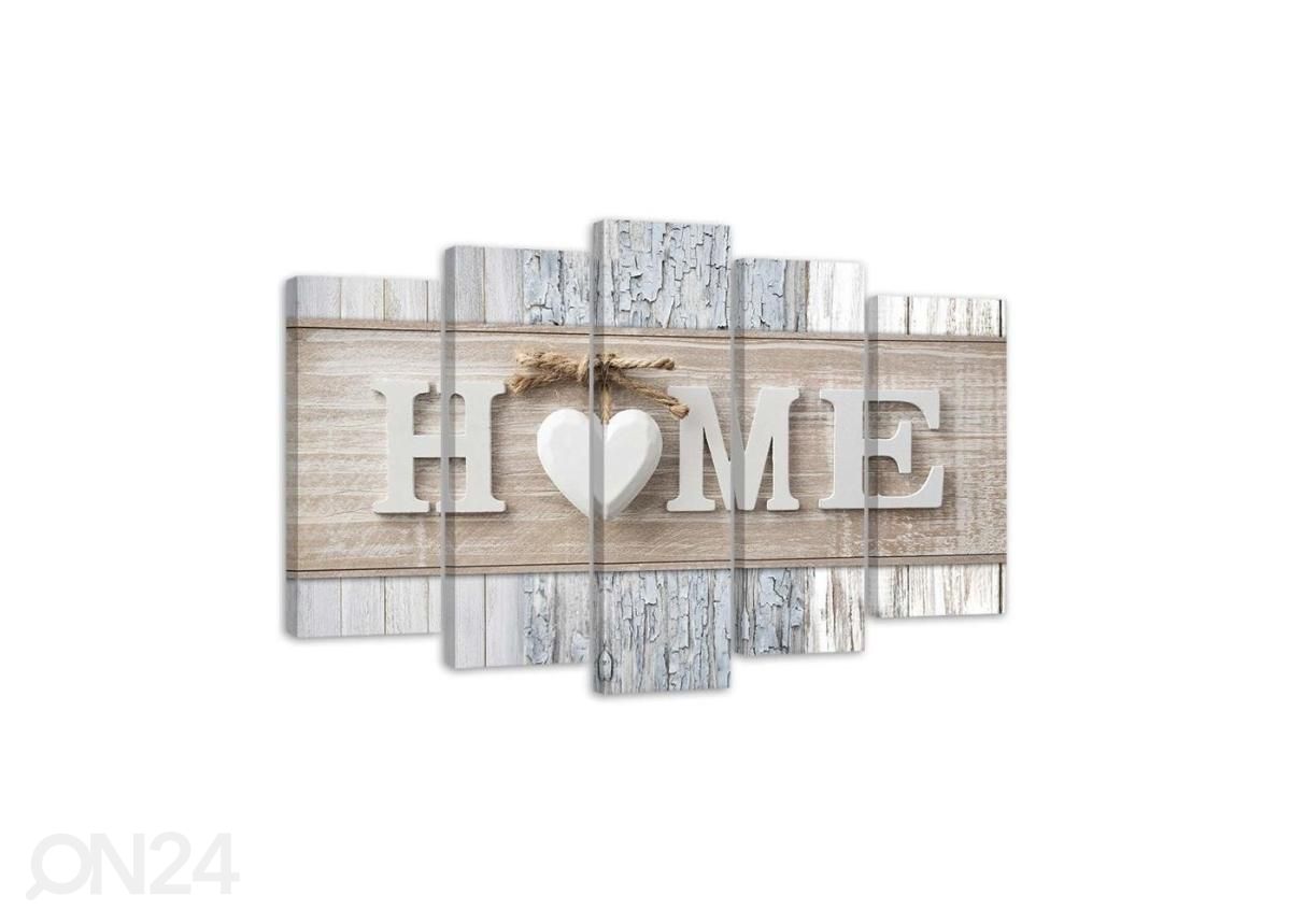 Картина из 5-частей The inscription Home 200x100 см увеличить