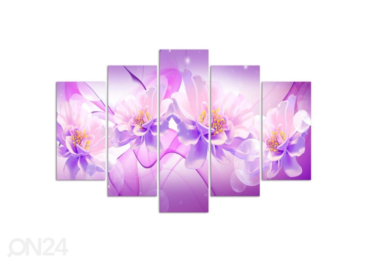 Картина из 5-частей Violet Flower Composition 150x100 см увеличить