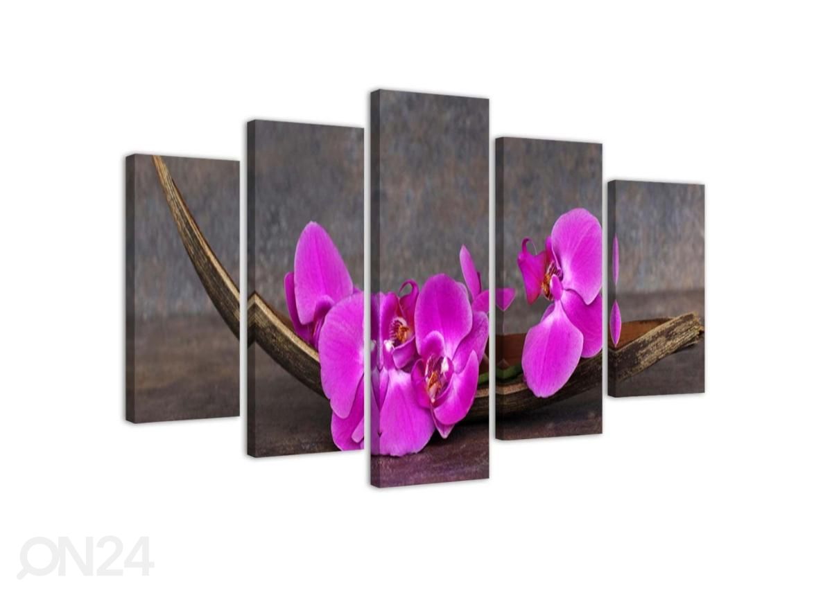 Картина из 5-частей Violet Orchids 150x100 см увеличить