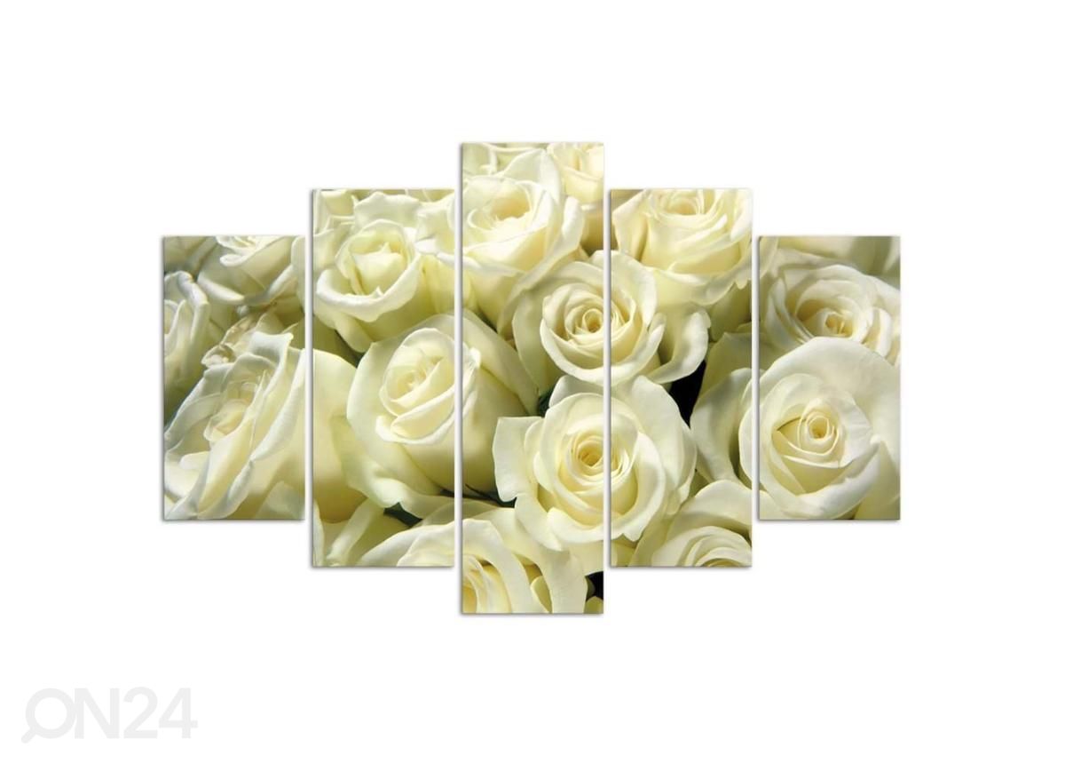 Картина из 5-частей White Roses 150x100 см увеличить