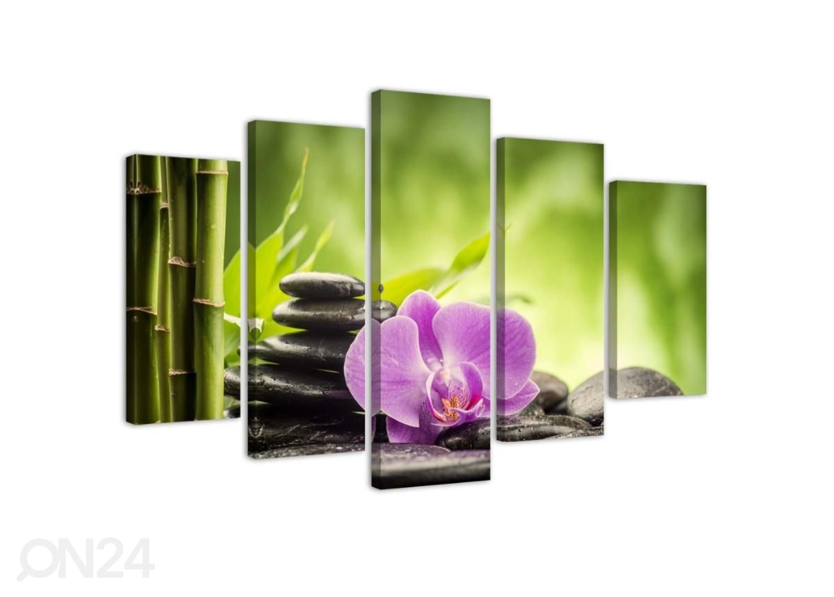 Картина из 5-частей Zen composition with stones and orchid 150x100 см увеличить