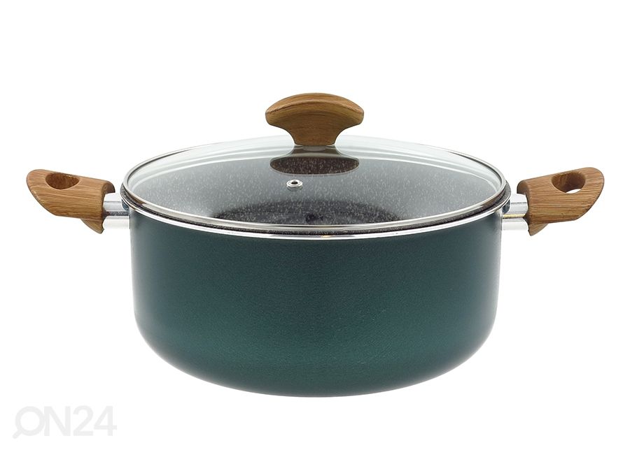 Кастрюля со стеклянной крышкой Green Wood Ø 24 см увеличить