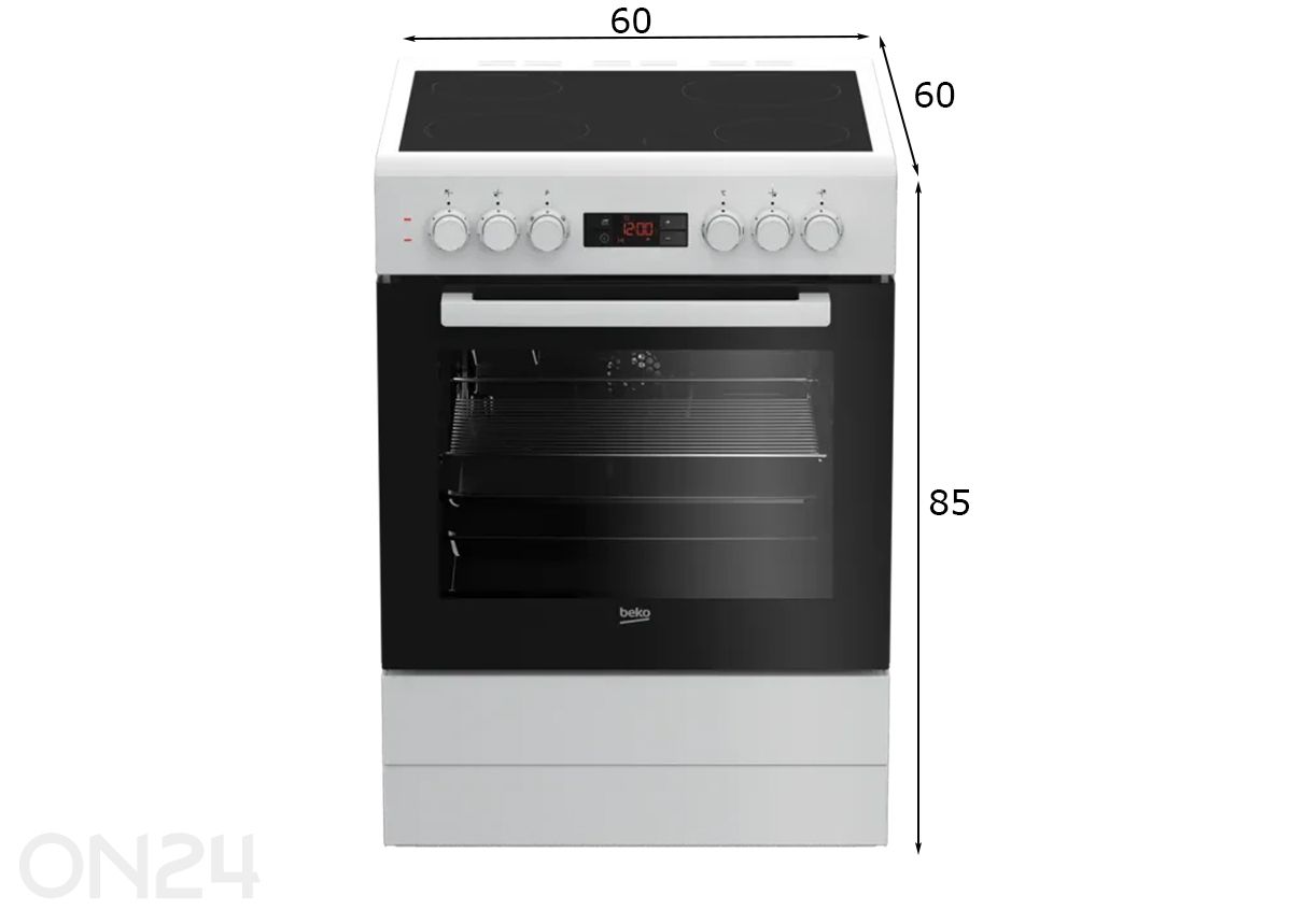 Керамическая плита Beko FSE67300GW увеличить размеры