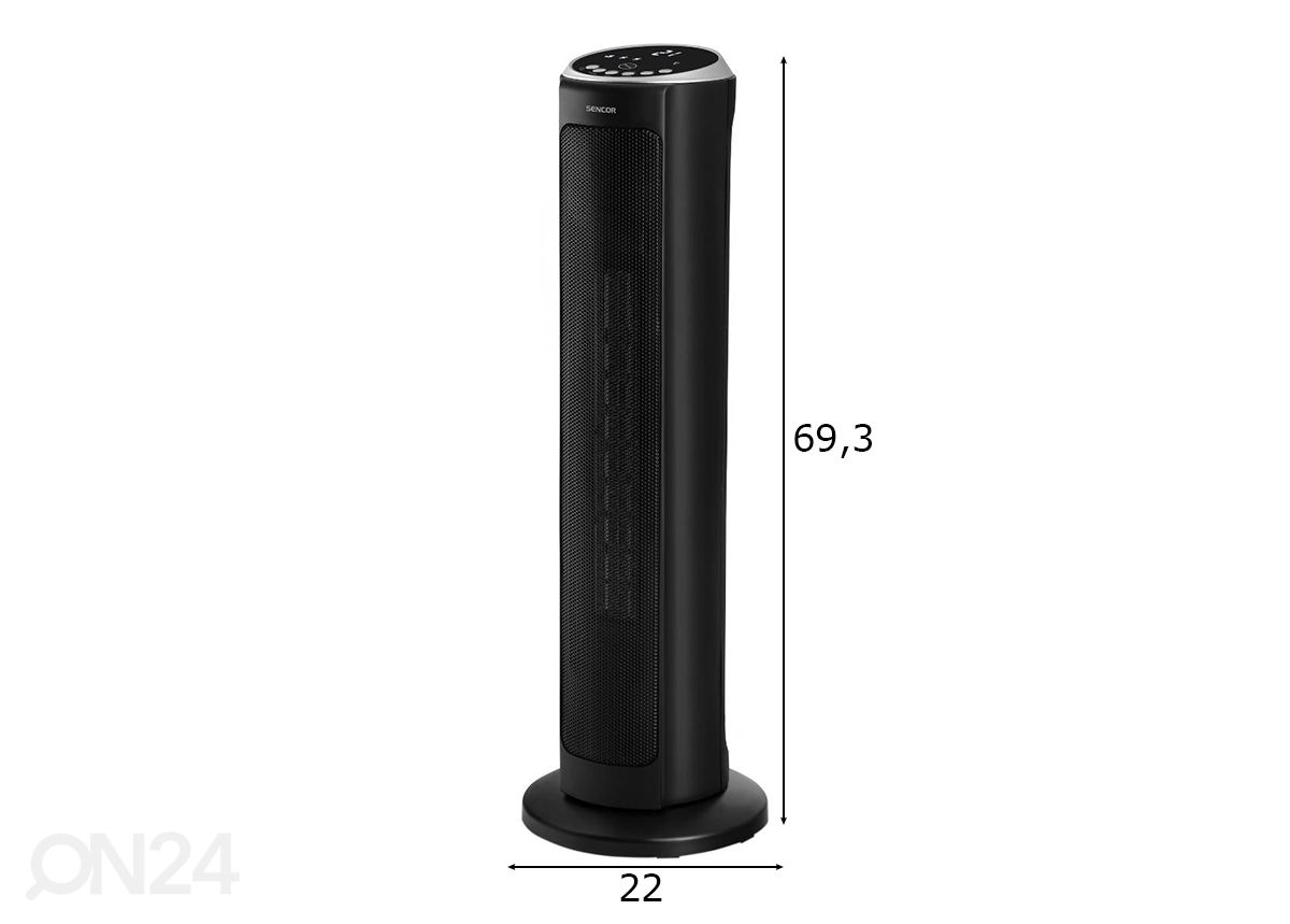 Керамический обогреватель Sencor SFH 8990BK увеличить размеры