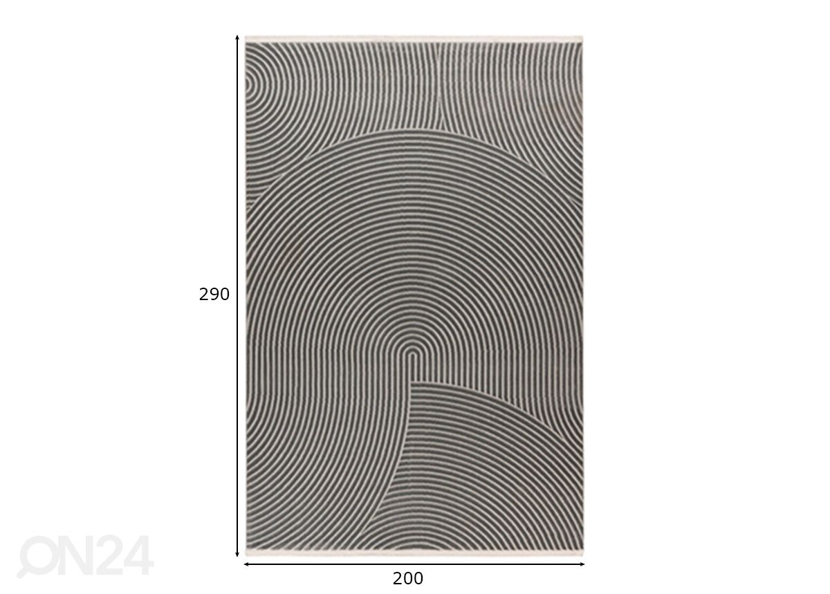 Ковер Elif Grey 200x290 см увеличить размеры