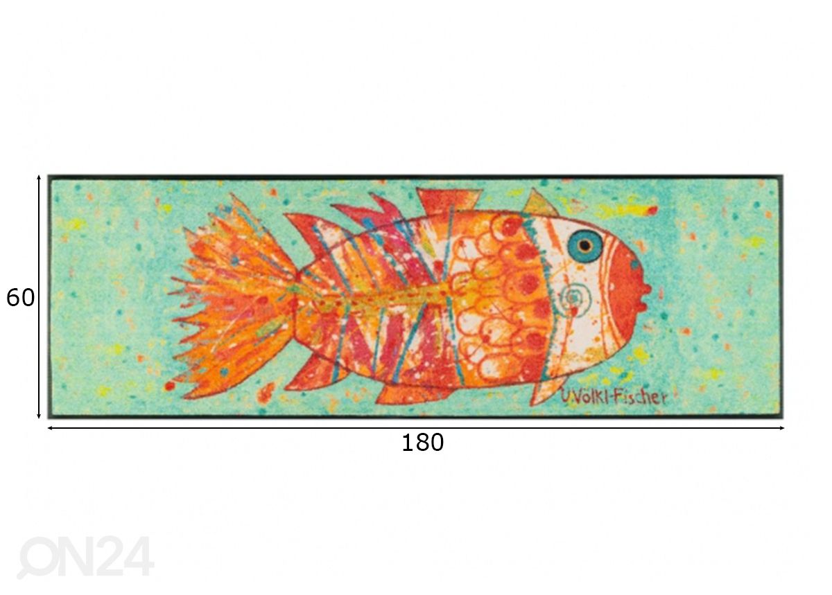 Ковер Funky Fish 60x180 см увеличить размеры