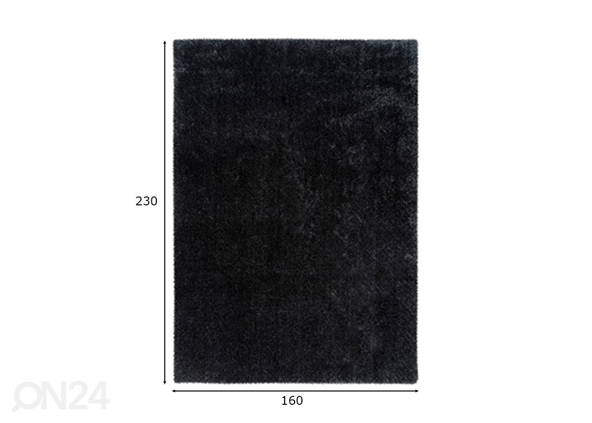Ковер Glamour Graphite 160x230 см увеличить размеры