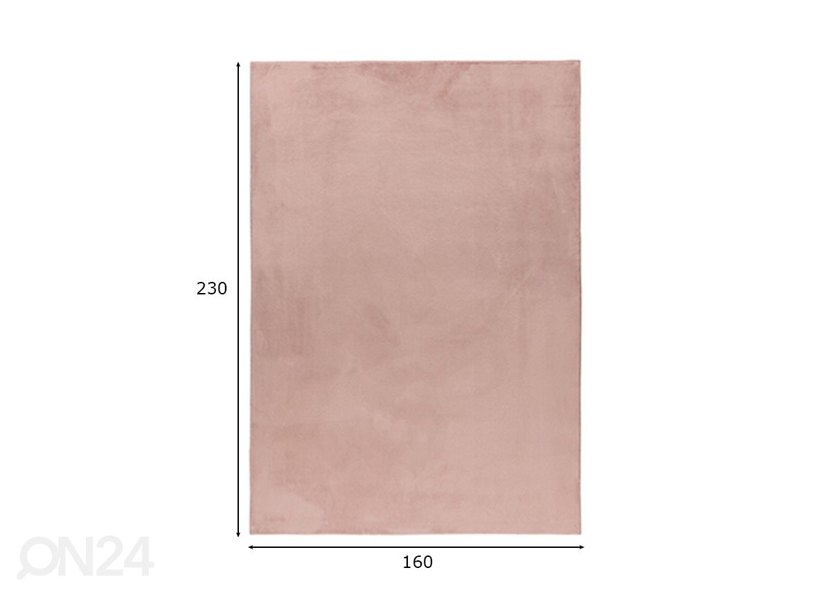 Ковер LOFT Powder Pink 160x230 см увеличить размеры