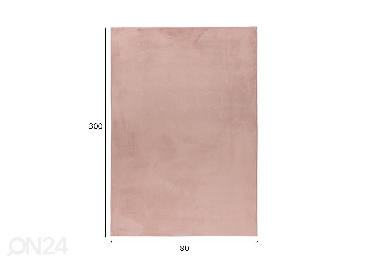 Ковер LOFT Powdre Pink 80x300 см увеличить размеры