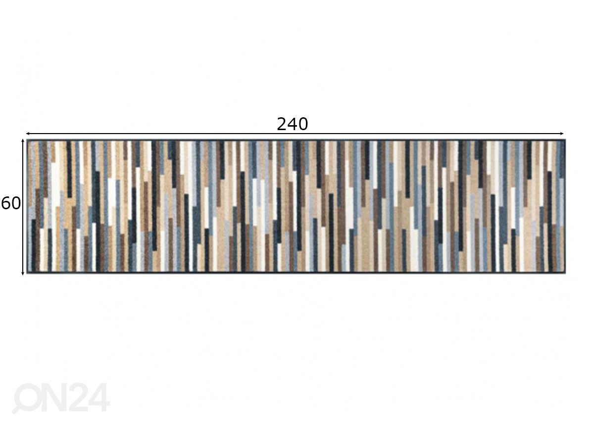 Ковер Mikado Stripes nature 60x240 см увеличить размеры