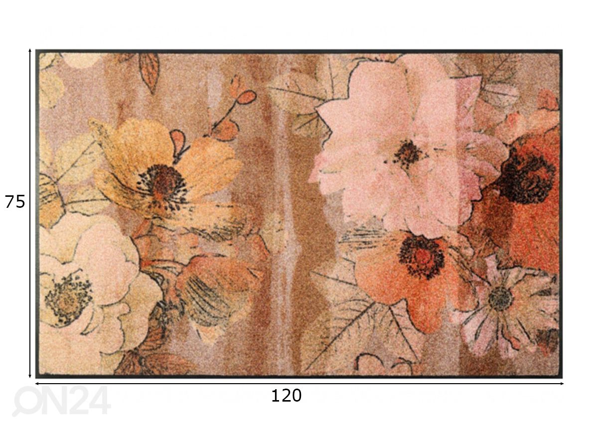 Ковер Retro Roses 75x120 см увеличить размеры