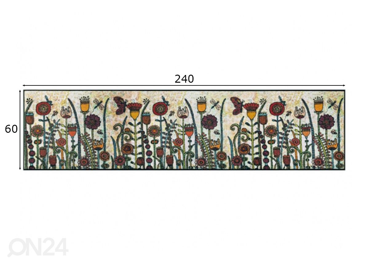 Ковер Sonnentag 60x240 cм увеличить размеры