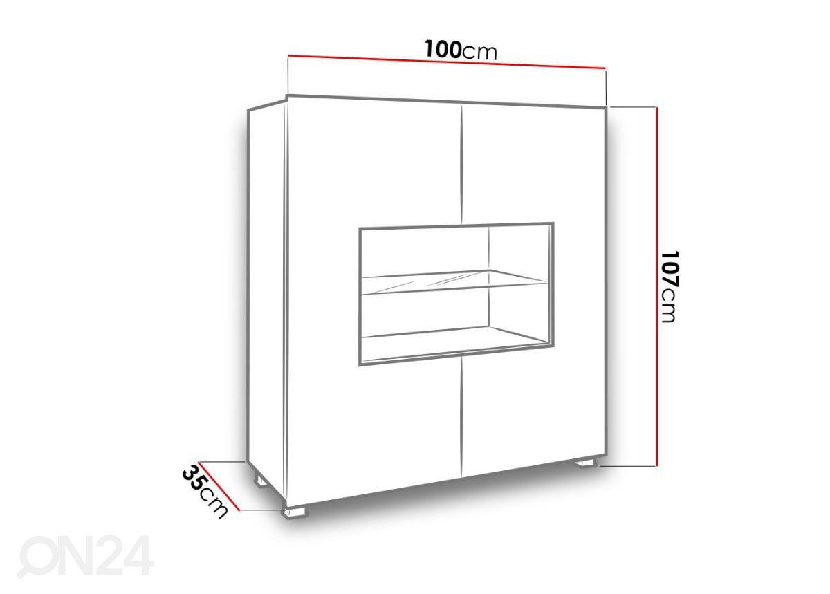 Комод 100 cm + LED увеличить размеры