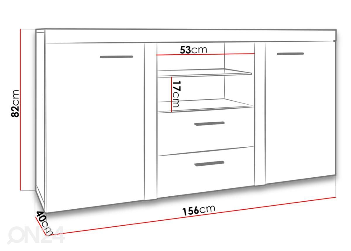 Комод 157 cm увеличить размеры