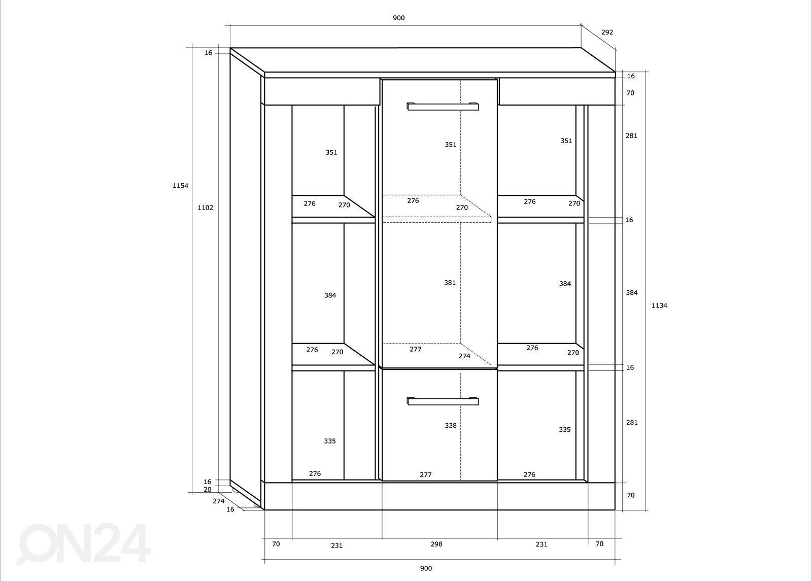 Комод 90 cm увеличить размеры