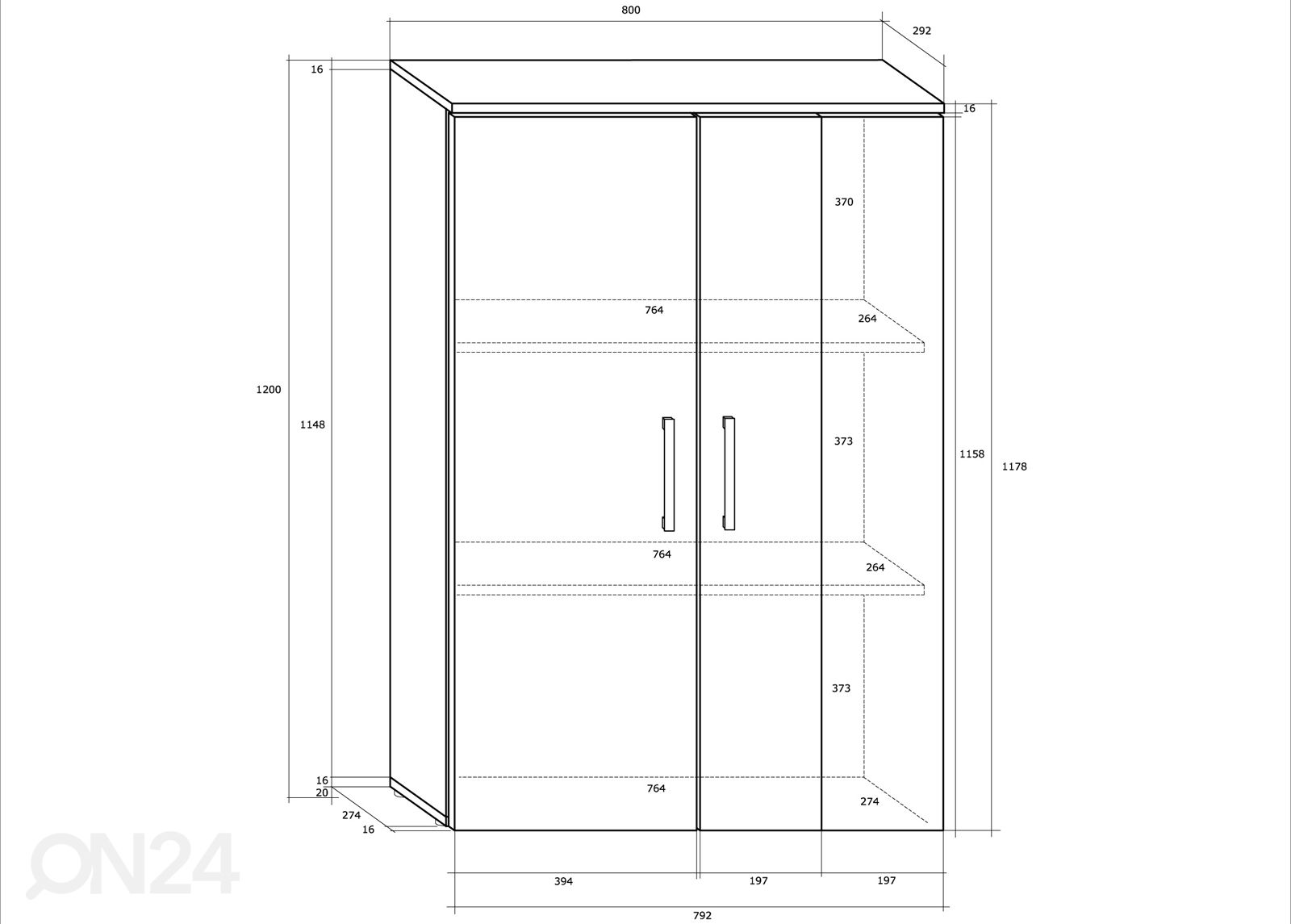 Комод Bantry 80 cm увеличить размеры