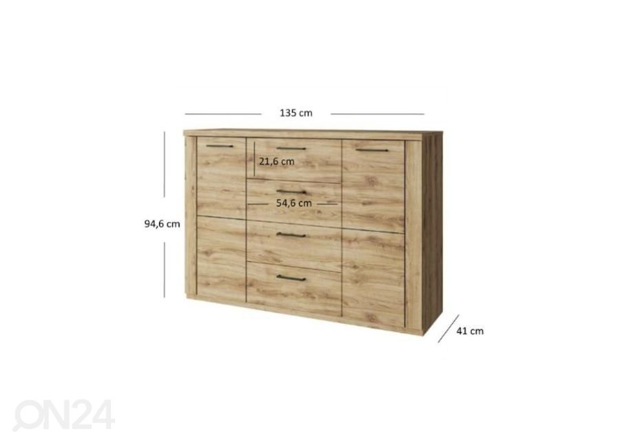 Комод Doorset 135 см увеличить размеры