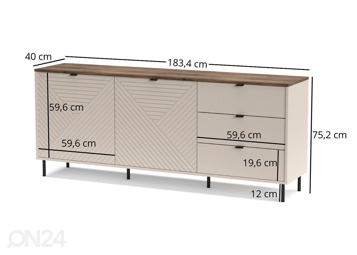 Комод Evo 183,4 см увеличить размеры