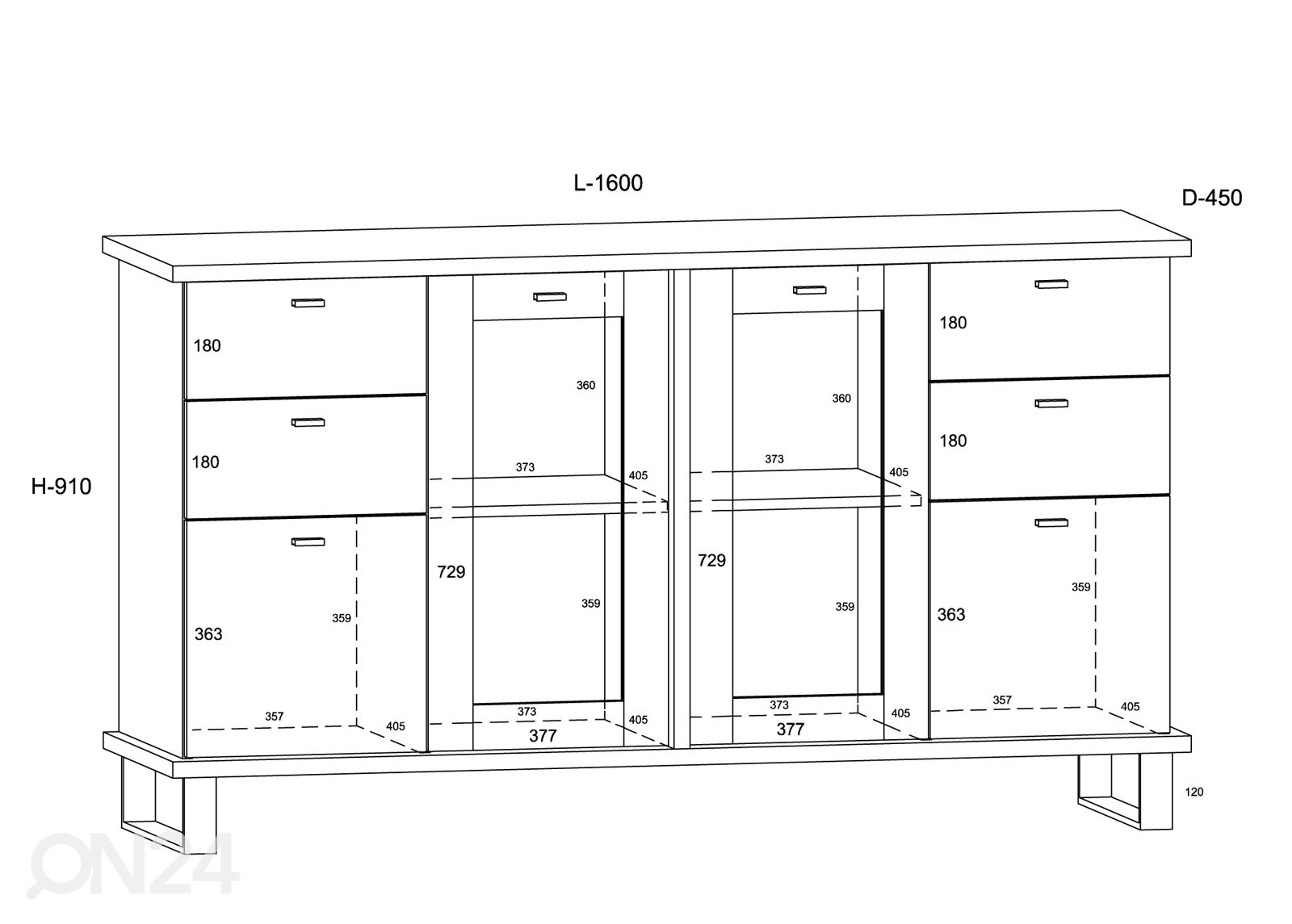 Комод Fermoy 160 cm увеличить размеры