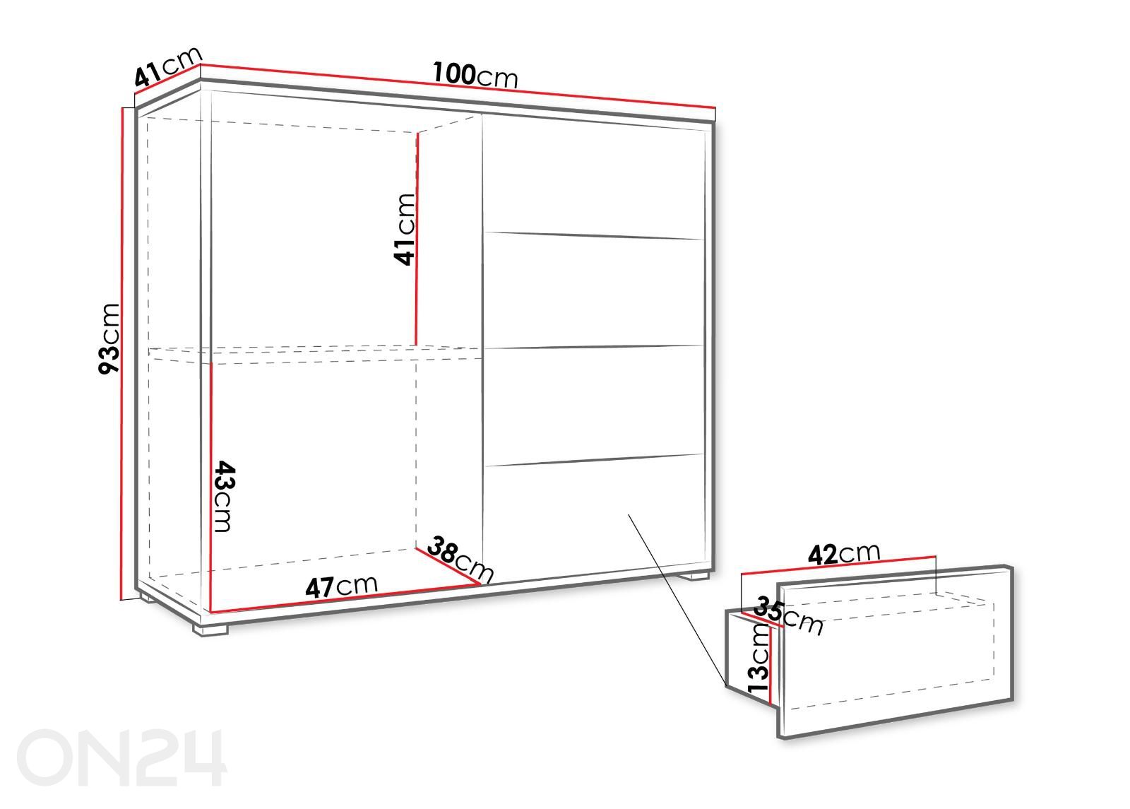 Комод Gesita 100 см увеличить размеры